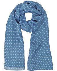 FORZIERI Small Herren Schal aus bedruckter Twillseide mit Paisleymuster - Blau