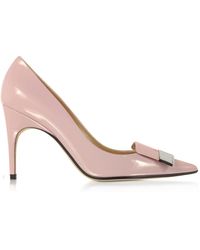 Sergio Rossi Vernice Soft Blush Heels - Rosa