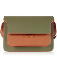 Marni Color Block Leather Trunk Bag - Grün