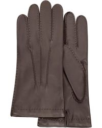FORZIERI Dunkelbraune Herrenhandschuhe aus italienischem Leder