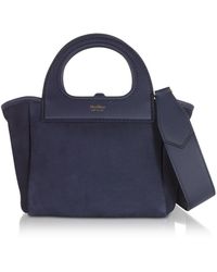 Max Mara Two-tone Reversible Nano Top Handle Bag - Blue