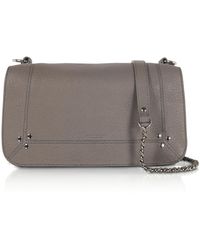 Jérôme Dreyfuss Bobi Grey Leather Shoulder Bag - Grau