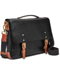 fossil defender portfolio messenger briefcase