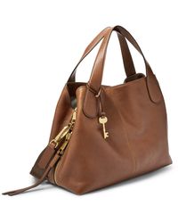 fossil leather handbags