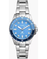 Fossil - Blue Dive Three-hand Stainless Steel Watch - Lyst