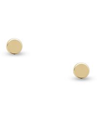 Fossil All Stacked Up Gold-tone Stainless Steel Stud Earrings - Metallic