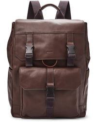Fossil Weston Leather Backpack in Black 