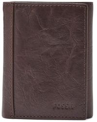 Fossil Leather Ingram Trifold Wallet in 