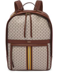 Fossil Leather Sherri Backpack in Gray 