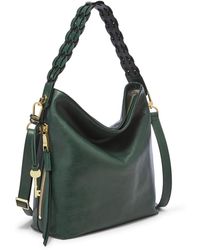 fossil leather hobo bags