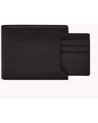 Fossil - Derrick Leather Rfid Sliding 2-in-1 Wallet - Lyst