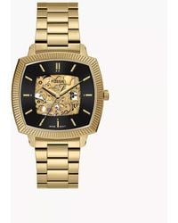 Fossil - Nick Jonas X Machine Luxe Automatic Gold-tone Stainless Steel Watch - Lyst
