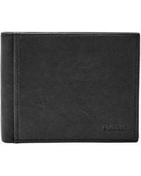 Fossil - Ingram Leather Trifold With Id Window Wallet - Lyst