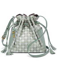 rayna drawstring crossbody fossil