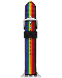 Fossil Limited Edition Pride 18mm Grosgrain Interchangeable Watch Band Strap - Blue
