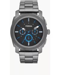 Fossil - Machine Quartz Stainless Steel Chronograph Watch, Color Grey (model: Fs4931) - Lyst