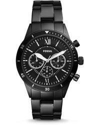 flynn sport chronograph black stainless steel watch