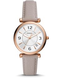 Fossil Women's Riley Gray Leather Strap 