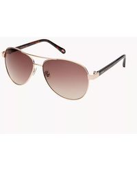 Fossil - Aviator Sunglasses - Lyst