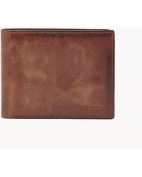 Fossil - Derrick Rfid Flip Id Bifold - Lyst