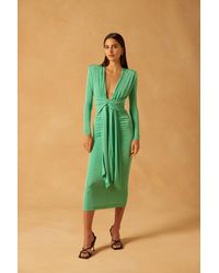 Misha Collection Synthetic Misha Nicollette Midi Dress in Black | Lyst