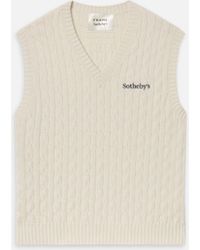 FRAME - Sotheby's Cable Sweater Vest - Lyst