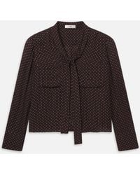 FRAME - The Modern Tie Blouse - Lyst