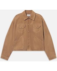 FRAME - The Suede Utility Jacket - Lyst