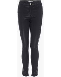 FRAME - Leather Le High Skinny - Lyst