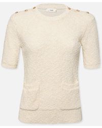 FRAME - Patch Pocket Short Sleeve Sweater - Lyst