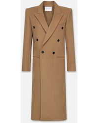 FRAME - Double Breasted Tailored Coat - Lyst
