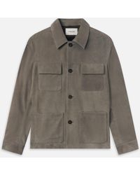 FRAME - Suede Chore Coat - Lyst