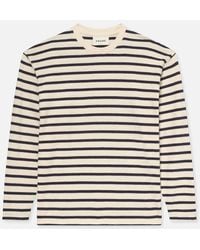 FRAME - Long Sleeve Relaxed Striped Tee - Lyst
