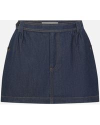 FRAME - The Denim Utility Skirt - Lyst