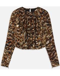 FRAME - The Pleated Bubble Top - Lyst