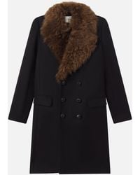 FRAME - The Shearling Classic Coat - Lyst