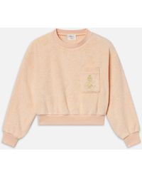 FRAME - Ritz Terry Cropped Sweatshirt - Lyst
