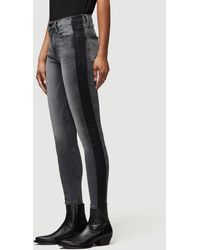 FRAME Le High Skinny Coated Tuxedo Shadow - Black