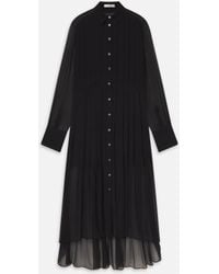 FRAME - The Whisper Pleat Dress - Lyst