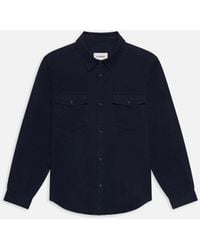 FRAME - Double Pocket Wool Blend Shirt - Lyst