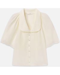 FRAME - The Short Sleeve Silk Gala Shirt - Lyst