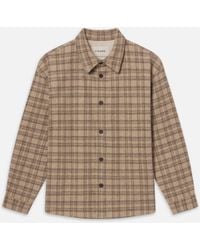 FRAME - Woolen Plaid Overshirt - Lyst