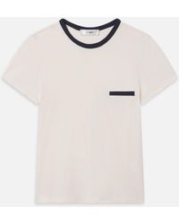 FRAME - The Pique Baby Tee - Lyst