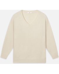 FRAME - The Cashmere Brushed V Sweater - Lyst