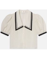FRAME - The Polka Dot Sailor Blouse - Lyst