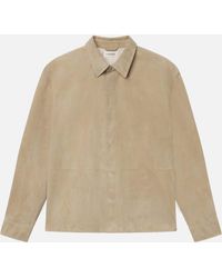 FRAME - Suede Shirt - Lyst
