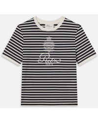 FRAME - Ritz Striped Baby Tee - Lyst