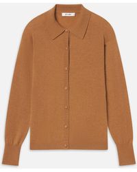 FRAME - The Cashmere Collared Cardi - Lyst