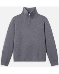 FRAME - Zip Up Wool Sweater - Lyst