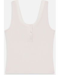 FRAME - The Satin Trim Tank - Lyst